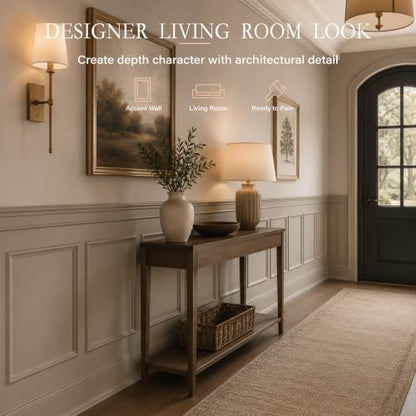 Pre-Cut Paintable Wall Molding Kit, 3 Set Accent Wall Panels (24"x 24") - size: 24"x 24"