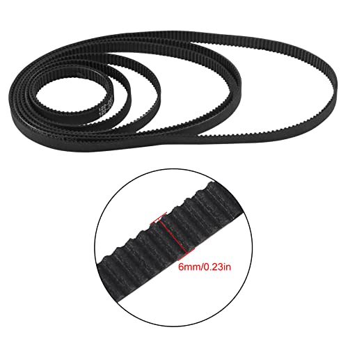 21PCS/Set GT2 Timing Belt Pulley Include 8pcs Mix Timing Belt 6 mm Width, 8pcs 20 Teeth 6mm Bore Belt Pulley Wheel, 4pcs Tensioner Spring Torsion with 1pcs Allen Wrench for 3D Printer