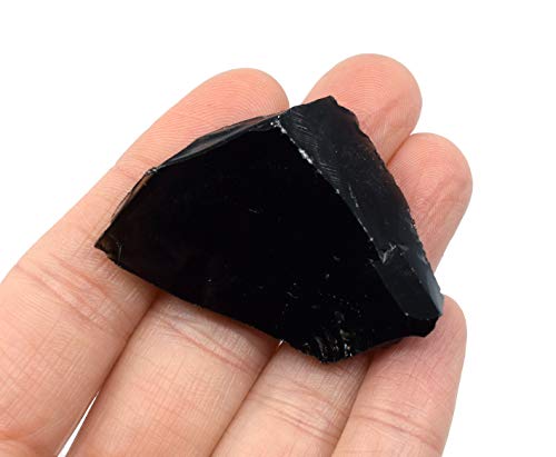 EISCO Raw Obsidian, Igneous Rock Specimen - Approx. 1"- Geologist Selected & Hand Processed - Great for Science Classrooms