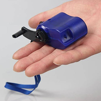 Portable Emergency 5V Hand Crank Generator Charger for Cell Phone, USB - color: Blue