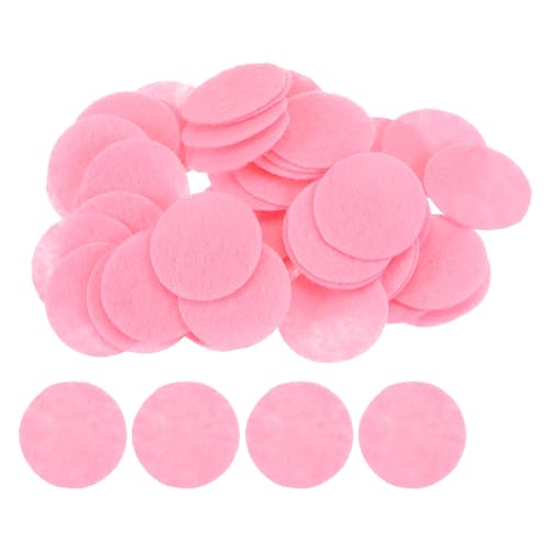 HARFINGTON 200pcs Round Felt Circles, 25mm 1" Pre Cut Felt Craft Pads Non-Woven Mini Felt Fabric Circles for DIY Sewing Handcraft Cut Projects Craft Finishing, Pink - color: Pink, size: 25mm