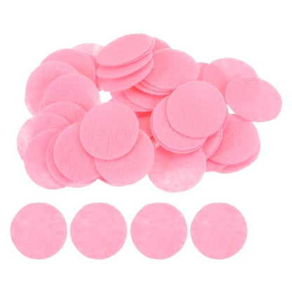HARFINGTON 200pcs Round Felt Circles, 25mm 1" Pre Cut Felt Craft Pads Non-Woven Mini Felt Fabric Circles for DIY Sewing Handcraft Cut Projects Craft Finishing, Pink - color: Pink, size: 25mm