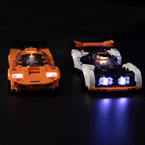 BrickBling LED Lighting Compatible with Lego Speed Champions McLaren Solus GT & McLaren F1 LM; New 2023 Light kit Compatible with Lego McLaren F1; Light up Your 76918-No Model - style: 76918 Light