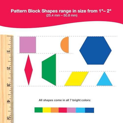 Pattern Block Shapes, Math Manipulatives, 882 Piece