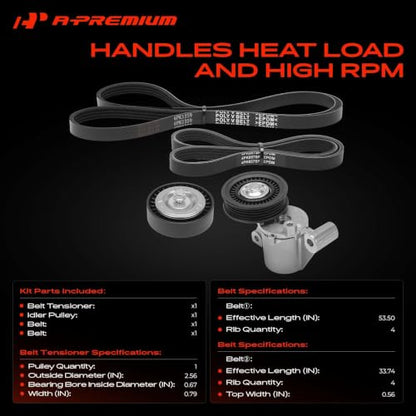 A-Premium Engine Serpentine Belt Drive Kit