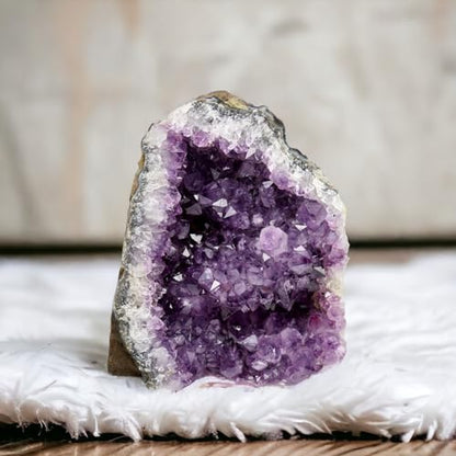 4 to 5 Lb Amethyst Crystal Geode From Uruguay – 4.5" to 9" Height, Natural Large Amethyst Cluster Rock – Crystals and Healing Stones - style: 4 lb to 5 lb