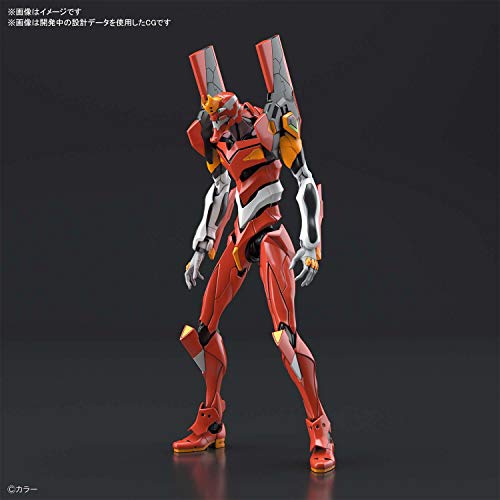 Bandai Hobby - Neon Genesis Evangelion - Evangelion Production EVA Unit-02, Bandai Spirits RG 1/144 Model Kit - style: Genuine Practical Model No. 2 (Previous Mass Production Device)