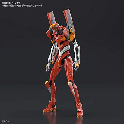 Bandai Hobby - Neon Genesis Evangelion - Evangelion Production EVA Unit-02, Bandai Spirits RG 1/144 Model Kit - style: Genuine Practical Model No. 2 (Previous Mass Production Device)