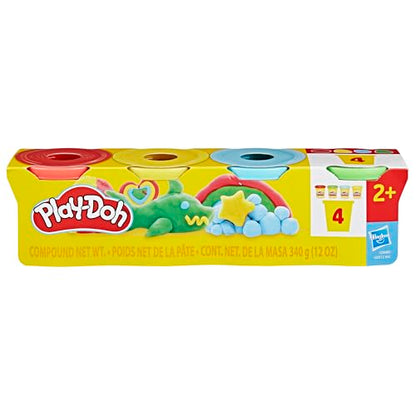 Play-Doh 4 Classic Colors, Set of Modeling Compound 3 oz x4, Manual Activity and Artistic Creations, Play-Doh Creative Kits for Kids