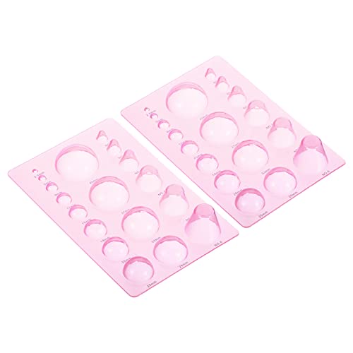 PATIKIL Quilling Mold 8x5 Inch, 2 Pack Half Ball Domes 3-Row Mold Crimper Tool for 3D Flower Pot Crafts, Pink - color: Pink