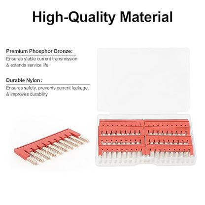 10Pcs FBS 10-5 Side Plug-in DIN Rail Terminal Block - color: Red, size: 10 Pcs