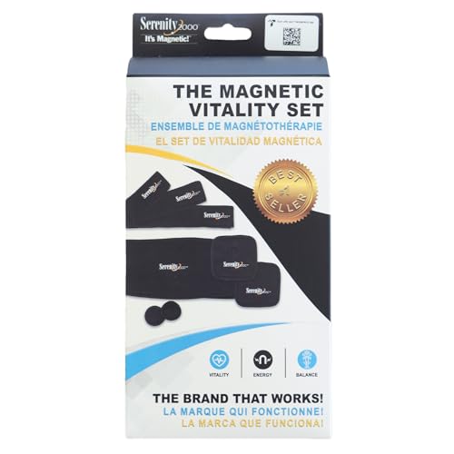 SERENITY2000 Full Body Magnetic Vitality Set, Large (Waist up to 50") - size: Large - Waist up to 50"