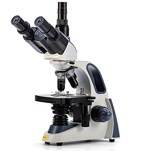 Swift SW380T 40X-2500X Magnification, Siedentopf Head, Research-Grade Trinocular Microscope Compound Lab with Wide-Field 10X/25X Eyepieces, Mechanical Stage, Ultra-Precise Focusing, Camera-Compatible - style: SW380T