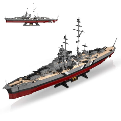 NUTCRACKER Military Building Blocks Set for Adults, 2535 Pcs WWII German Bismarck Battleship Model Kit, 60015 Warship Building Bricks Kit, Collectible Display Gift for Military Enthusiasts