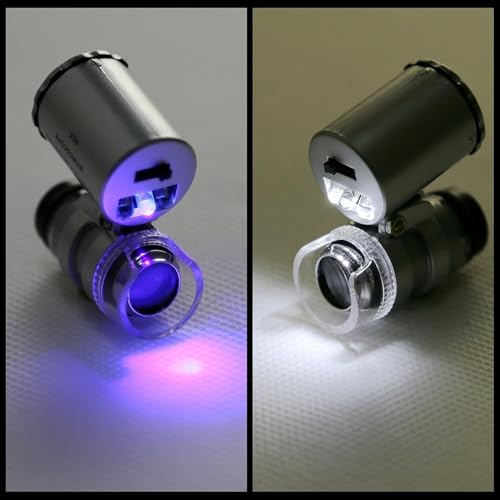 Diamond Tester Pen, High Accuracy Jewelry Diamond Tester＋200g/0.01g Mini Jewelry Scale＋60X Mini LED Magnifying, Professional Diamond Selector for Novice and Expert, Thermal Conductivity Meter - color: Diamond Tester+ Magnifier