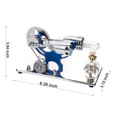 Sunnytech Hot Air Stirling Engine Motor Model Educational Toy Electricity Generator Colorful LED SC (SC010) - style: SC010