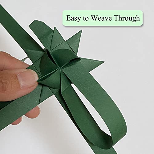 Glossy, Forest Green Paper Strips for Weaving Projects. Paper Strips for Moravian Stars, German Stars and Froebel Stars. 50 strips per pack (Glossy Forest, 3/4 x 25 inch) - size: 3/4 inch wide