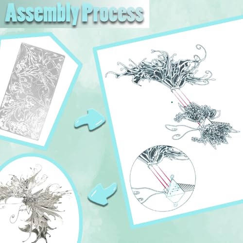 3D Metal Puzzles for Adults,Sliver Butterfly Model Design,Glitter Cute Insects Animals Puzzles Metal Building Kits,Brain Teaser DIY Creative Ornament Sets Need Assembly Home Decor (HD-6)