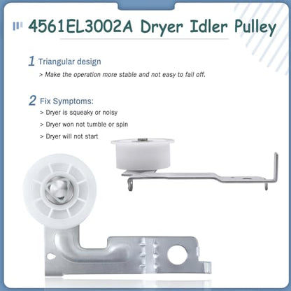 Upgraded Dryer Rollers Kit Compatible with LG Kenmore Dryers Parts