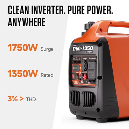 AIVOLT 1750W Inverter Generator Portable Gas Generator for Camping Home