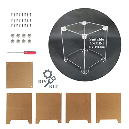 MINI 3D Led Cube Transparent Acrylic Case It is Only Applicable to 3D8MINI (3D8MINI-CASE-5PS) - color: 3d8mini-case-5ps