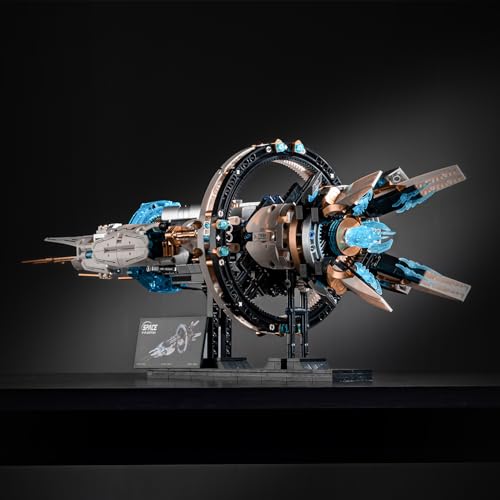UNCLE BRICK Space Spaceship Building Blocks Set,with Lights and Power Motor,Interstellar Space Station,Space Exploration Toy,Creative Gift Idea for Adults and Space Fans,for Boys and Gril Age 8-12