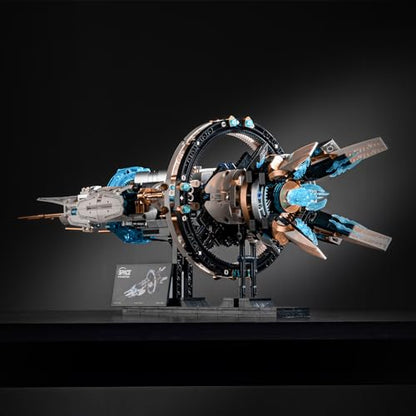 UNCLE BRICK Space Spaceship Building Blocks Set,with Lights and Power Motor,Interstellar Space Station,Space Exploration Toy,Creative Gift Idea for Adults and Space Fans,for Boys and Gril Age 8-12