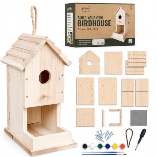 Premium FSC Certified Real Wood Birdhouse Kit for Outdoors – Kids & Adults