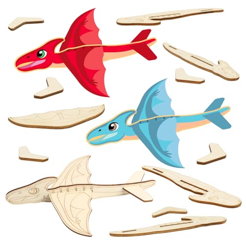Fennoral 14 Pack Wooden Dragon Craft for Kids - color: Dragon
