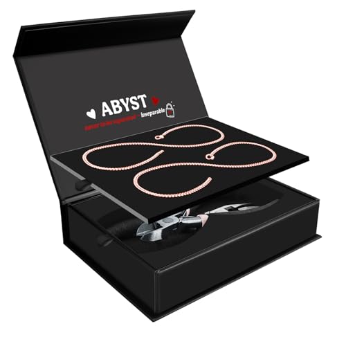 ABYST Permanent Bracelet Kit for Couples - DIY Forever Bracelets Making Set with Rose Gold Plated Chains - Romantic Infinity Jewelry for Anniversary (Rose Gold) - color: Rose Gold