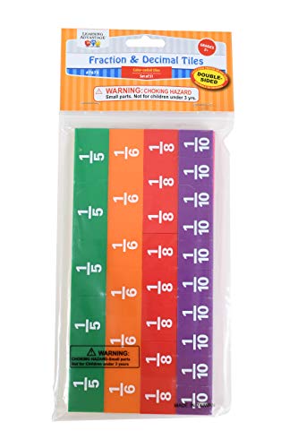 LEARNING ADVANTAGE Fraction/Decimal Tiles, Set of 51