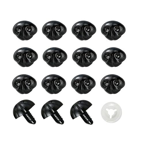 BESTCYC 100Pcs Safety Noses Dog Nose and Washers for Crochet Amigurumi - size: 15*20mm
