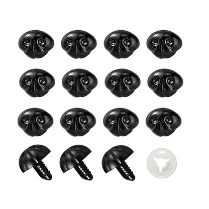 BESTCYC 100Pcs Safety Noses Dog Nose and Washers for Crochet Amigurumi - size: 15*20mm
