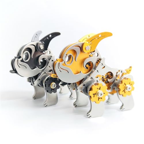 Bulldog 3D Metal Puzzle, Orange, 48 Pieces - color: Bulldog Orange