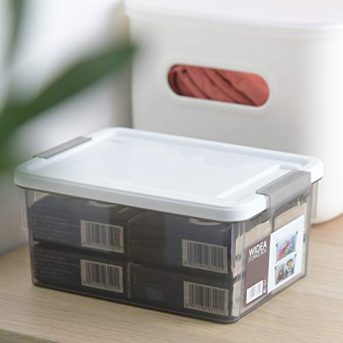 Citylife 10Packs 1.3Qt Small Storage Bins with Lids,Stackable Clear - color: Clear Grey, size: 1.3 QT(10 Pack)