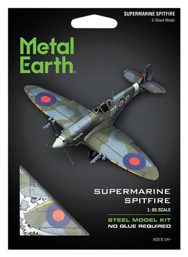 Metal Earth Supermarine Spitfire Color 3D Metal Model Kit Fascinations - style: Retro" or "Classic