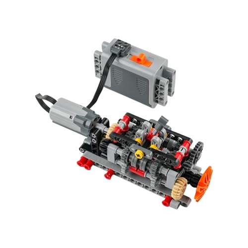 MOC Mechanical Transmission Gearbox Bundle – 5+1 & 6-Speed Manual Gear System, DIY Engineering Building Kit with Motor Function Compatibility, STEM Educational Model for Teens & Adults
