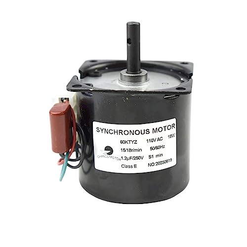 CHANCS Permanent Magnet Synchronous Gear Motor 60KTYZ 110V 15-18RPM Electric Motor Large Torque Small Motor - size: 100V-127V, style: 15/18RPM