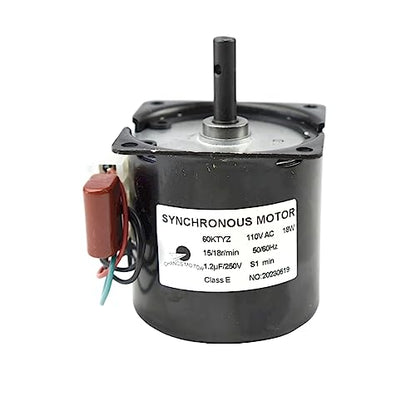 CHANCS Permanent Magnet Synchronous Gear Motor 60KTYZ 110V 15-18RPM Electric Motor Large Torque Small Motor - size: 100V-127V, style: 15/18RPM