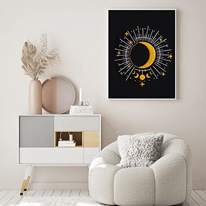 Louise Maelys Tarot Moon Embroidery Kit for Beginners Starry DIY Set - color: kit-3