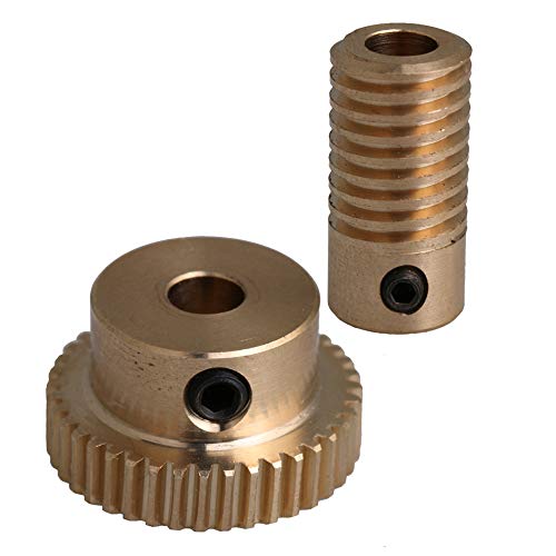 40T Brass Gear Wheel & 5mm Hole Diameter Gear Shaft Kits 0.5 Modulus Set 1:40 Reduction Ratio Drive Gear Box