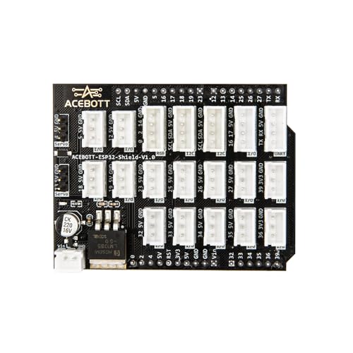 Easy-Plug ESP32 Expansion Board, ESP32-IO Sensor Expansion Board, for ESP32 Development Board (QA017) - color: black-white