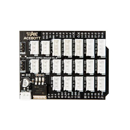 Easy-Plug ESP32 Expansion Board, ESP32-IO Sensor Expansion Board, for ESP32 Development Board (QA017) - color: black-white