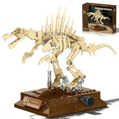 Spinosaurus Dinosaur Fossil Building Set, Mechanical Dino Skeleton Modelxc - color: Spinosaurus