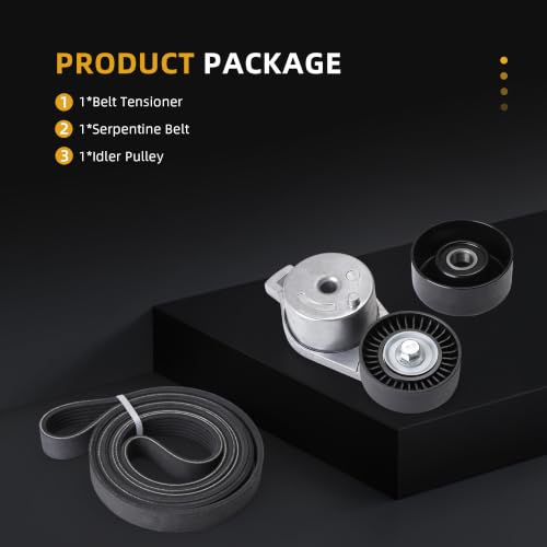 Serpentine Belt Tensioner Idler Pulley Kit #38185 38043 90K-38185 - size: 2001-2007 for Voyager/ Grand Caravan