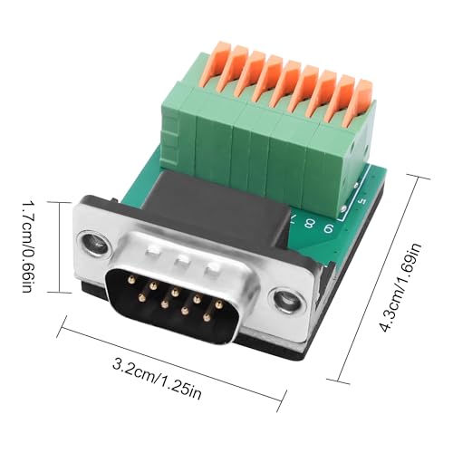 XMSJSIY DB9 Solderless Adapter RS232 D-SUB Serial to 9-pin Port (DB9 Male) - style: DB9 Male