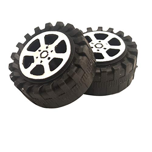 EUDAX 50pcs Plastic Roll 2mm Dia Shaft Toys Wheel and 25Pcs STEM Shaft Round Rod Axles for DIY Toy RC Car Truck Boat Helicopter Model Part