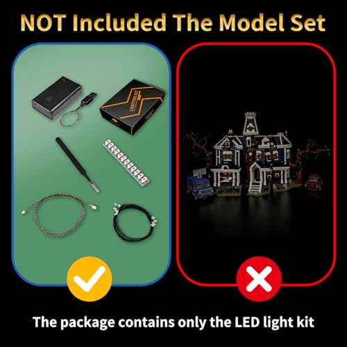 LED Light Kit Compatible with Lego 11370 Stranger Things: The Creel House - color: Remote Control Version