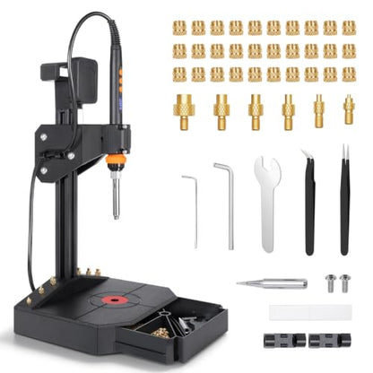 Vertical Heat Set Insert Tool with 90W Soldering Iron for 3D Printed Parts - color: Vertical Heat Pressing Machine