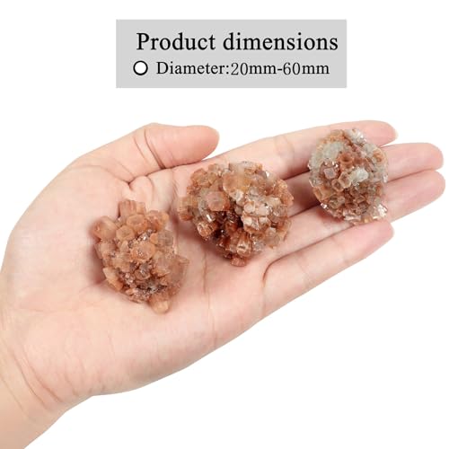 Sportmusies Natural Aragonite Cluster Mineral Specimen, 0.78-2.36 inches - size: 0.78 - 2.36 inches